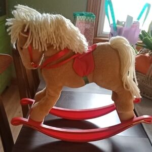Vintage Hallmark 1985 Butterscotch Christmas Rocking Horse
